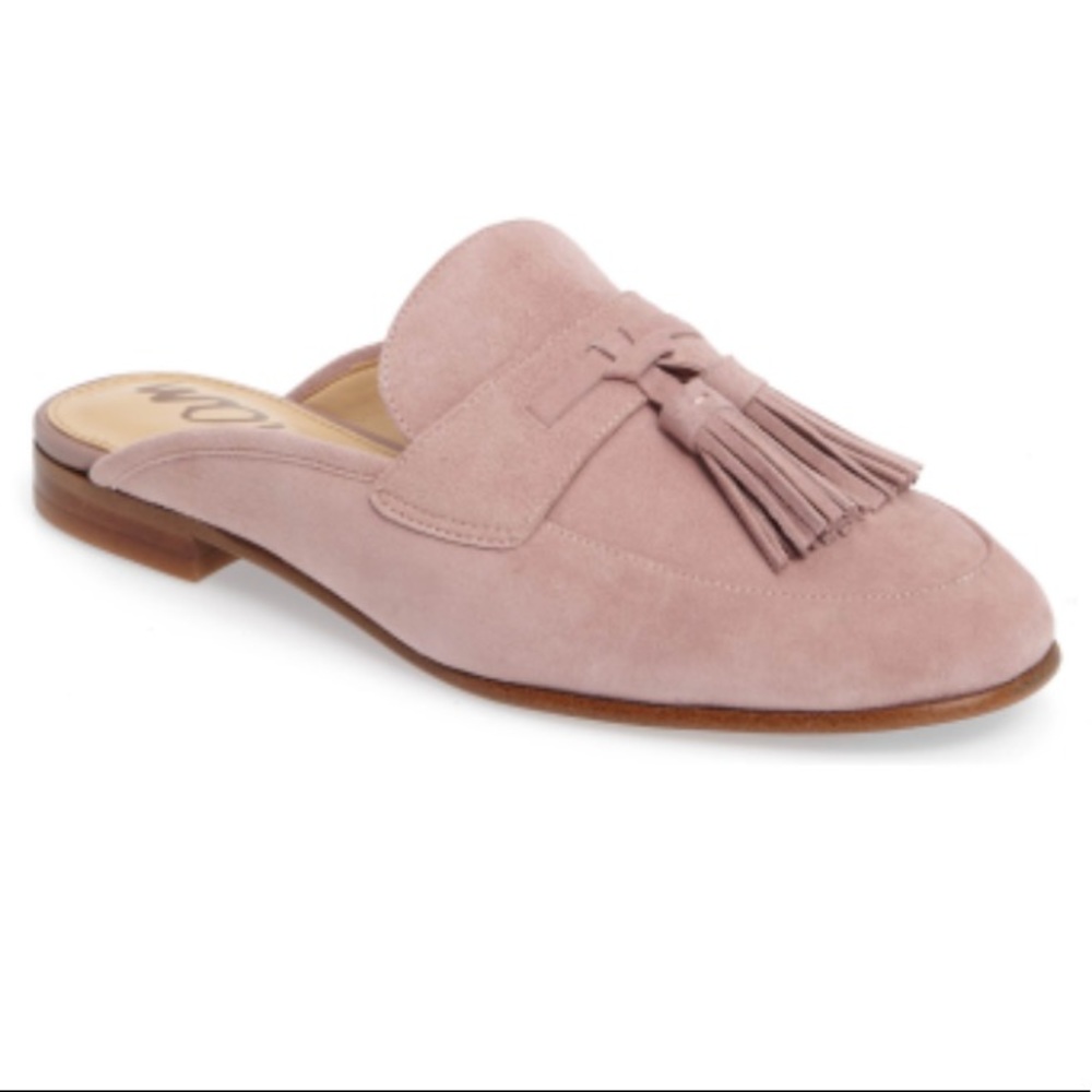 Sam Edelman Paris Suede Tassel Mules in Pink